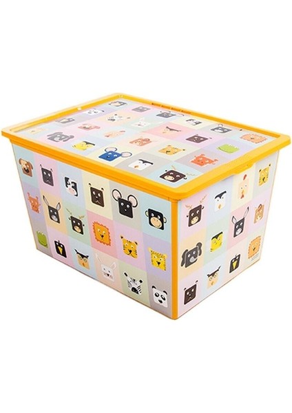 50 Litre Tekerlekli Saklama Kutusu, Çocuklar Için Eğlenceli ve Pratik Saklama Çözümü