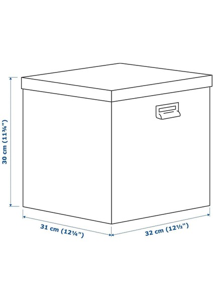 Koyu Gri Kapaklı Kutu, 32X31X30 Cm, Şık ve Kullanışlı Depolama Çözümü indirimleri