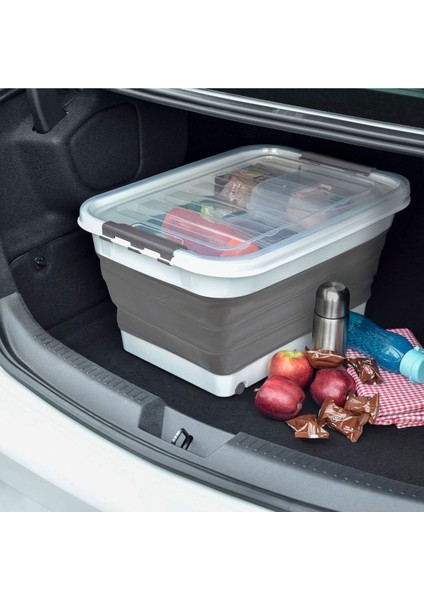 Katlanabilir Tekerlekli Saklama Kutusu, 45 Lt, Gri, Pratik ve Şık Saklama Çözümü indirimleri