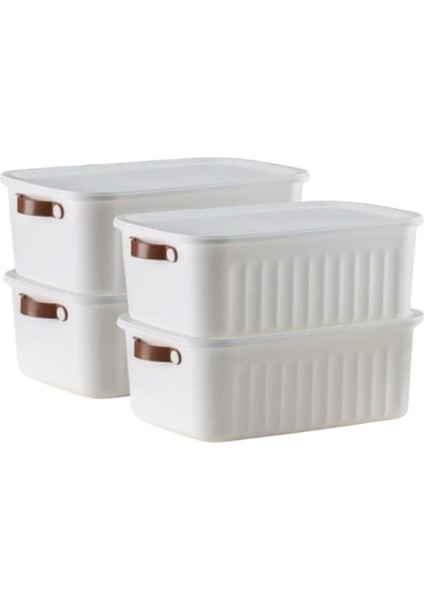 4'lü Beyaz 10 Lt Çok Amaçlı Kapaklı Düzenleyici Kutu Seti modelleri