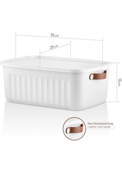 4'lü Beyaz 10 Lt Çok Amaçlı Kapaklı Düzenleyici Kutu Seti fırsatları