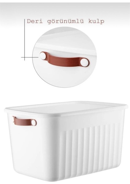 4'lü Beyaz 10 Lt Çok Amaçlı Kapaklı Düzenleyici Kutu Seti indirimleri