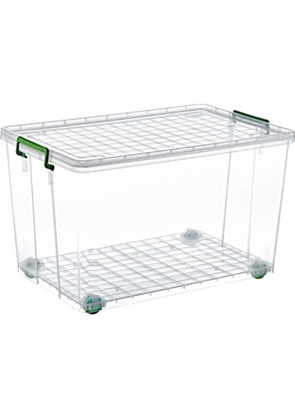 40 Lt. Tekerli Şeffaf Saklama Kabı, Pratik ve Şık Depolama Çözümü