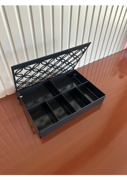 6 Bölmeli Çok Amaçlı Çay Kahve Bitki Çayı Standı, Siyah, Düzenleyici ve Pratik Kutu fırsatları