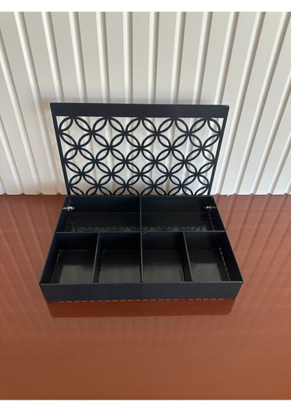 6 Bölmeli Çok Amaçlı Çay Kahve Bitki Çayı Standı, Siyah, Düzenleyici ve Pratik Kutu indirimleri