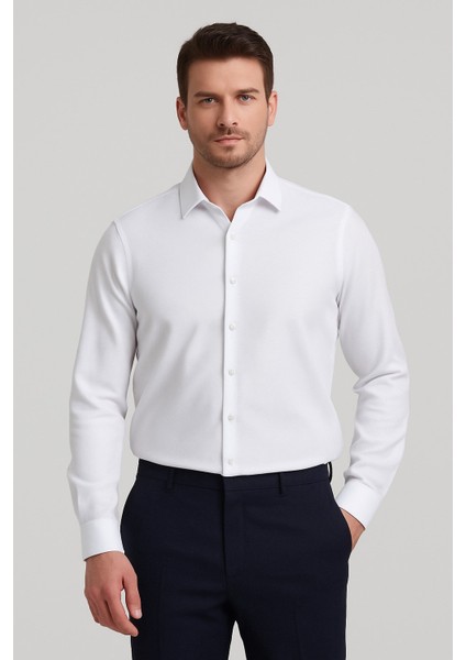Erkek Uzun Kol Armurlu Slimfit Gömlek