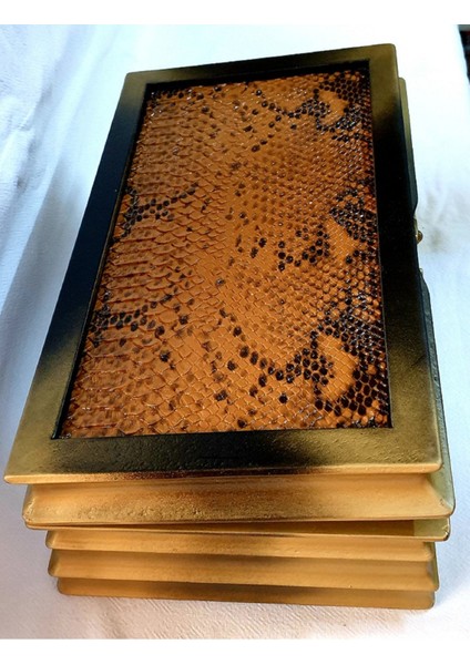 El Yapımı Ahşap Mücevher Kutusu, Altın Varak, Boyalı, 30X18X10 cm modelleri