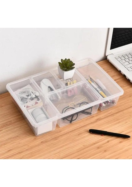 Turuncu 6'lı Kapaklı Çekmece Düzenleyici Seti, Çorap ve Hobi Saklama Kabı fırsatları