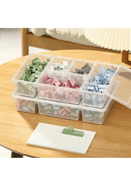 Turuncu 6'lı Kapaklı Çekmece Düzenleyici Seti, Çorap ve Hobi Saklama Kabı