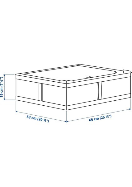 Beyaz Fermuarlı Düzenleme Kutusu 63X53X19 Cm, Polyester Hurç, Saklama Çözümü fırsatları