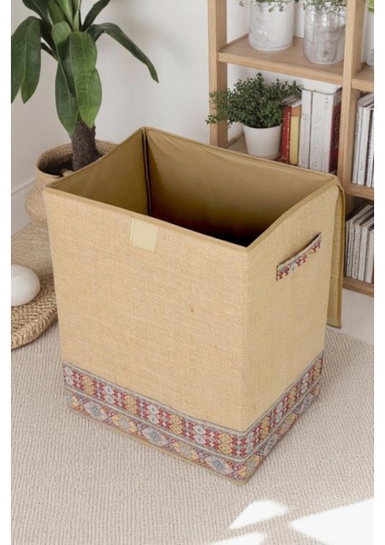 Etnik Desenli Çok Renkli Dolap Içi Düzenleyici Set, Oyuncak ve Eşya Saklama Kutuları