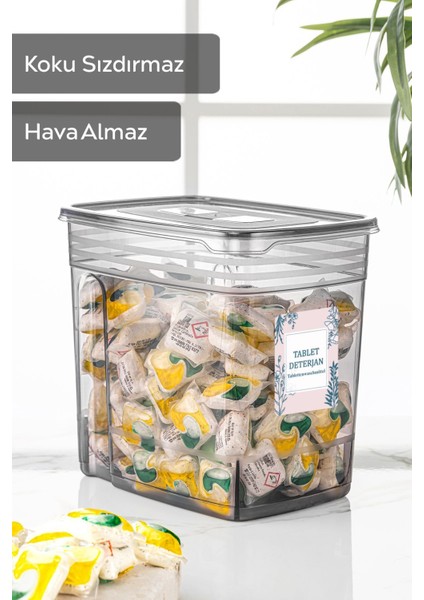 3'lü 5,5 Litre Gri Jumbo Saklama Kutusu, Banyo Düzenleyici, Etiketli fiyatları