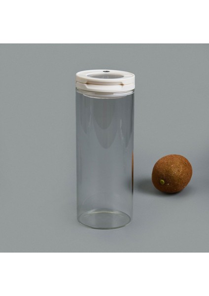 Şeffaf ve Beyaz Vakumlu Cam Kavanoz, 800 Ml, Renkli Seçenekler modelleri