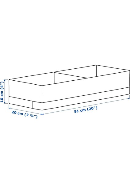Iki Bölmeli Beyaz Saklama Kutusu 20X51X10 Cm, Dolap Içi Düzenleyici modelleri