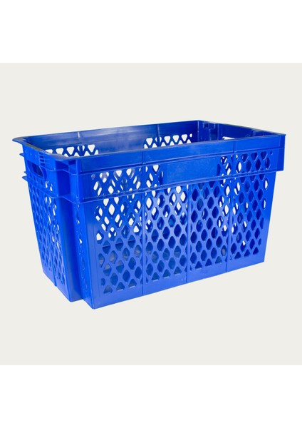 Iç Içe Geçebilen Plastik Kasa, Delikli, Konik, Düzenleyici, Mavi, Hafif ve Kullanışlı