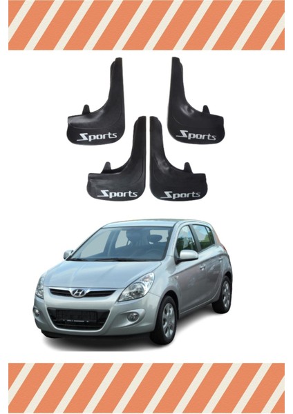 Hyundai I20 2008-2011 Sports Yazılı 4'lü Tozluk Çamurluk Paçalık