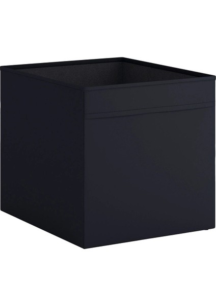 Kare Saklama Kutusu 33X38X33 Cm, Düz Siyah Polyester Organizer
