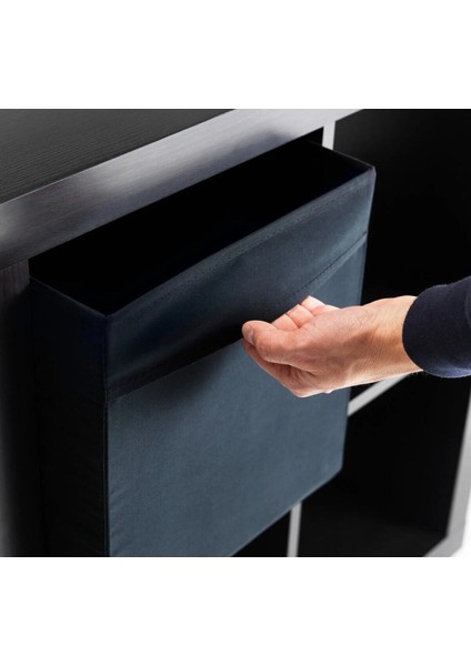 Kare Saklama Kutusu 33X38X33 Cm, Düz Siyah Polyester Organizer fiyatları