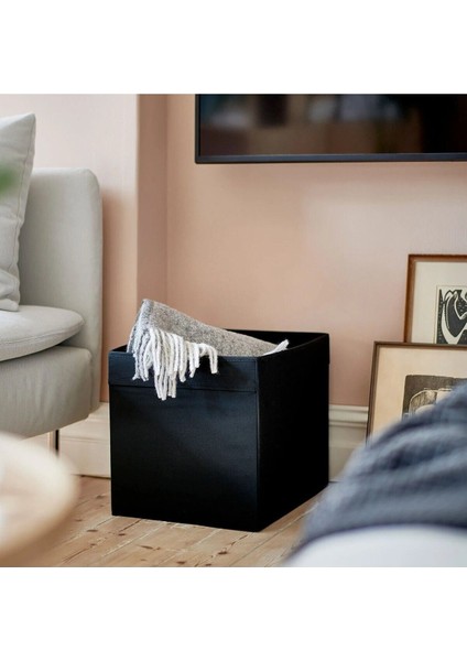 Kare Saklama Kutusu 33X38X33 Cm, Düz Siyah Polyester Organizer modelleri