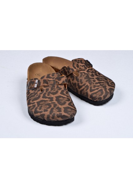 Leopar Mantar Tabanlı Boston Birkens Günlük Sabo 59463 Günlük Terlik modelleri