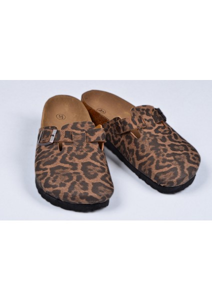 Leopar Mantar Tabanlı Boston Birkens Günlük Sabo 59463 Günlük Terlik indirimleri