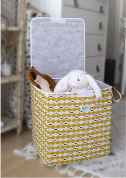 Katlanabilir Oyuncak Kutusu 40X43 Cm, Kahverengi Balık Desenli, Şık ve Pratik Depolama modelleri