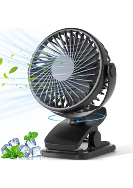 Renkli ve Portatif, Şarjlı Klipsli Masaüstü Mini Fan