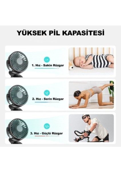Renkli ve Portatif, Şarjlı Klipsli Masaüstü Mini Fan fiyatları
