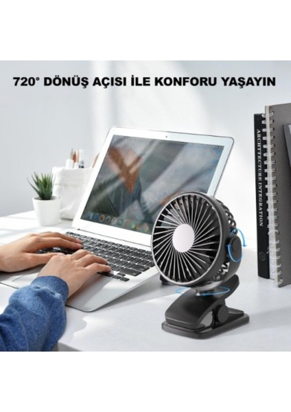 Renkli ve Portatif, Şarjlı Klipsli Masaüstü Mini Fan modelleri