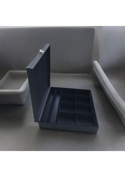 Kahverengi ve Siyah 10 Gözlü Şık Takı ve Saat Kutusu, Organize ve Şık Saklama. modelleri