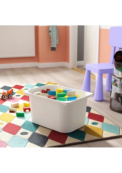 Beyaz Çocuk Odası Eşya ve Oyuncak Saklama Kutusu 42X30X23 cm modelleri