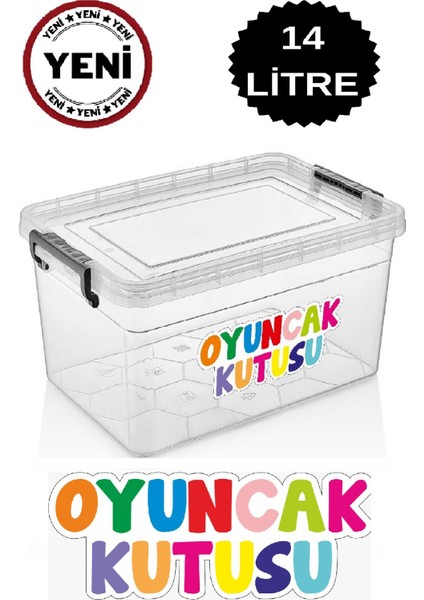 14 Lt Oyuncak Saklama Kutusu, Düzenleyici, Kilitli, Baskılı, Çocuk Odası Için Ideal modelleri