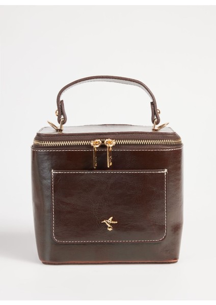 Kahve Kadın 25X18X11 cm Çapraz Çanta Pullup-Dılwen