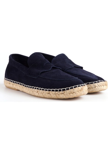 Deri Lacivert Erkek Espadril Mocasın fiyatları