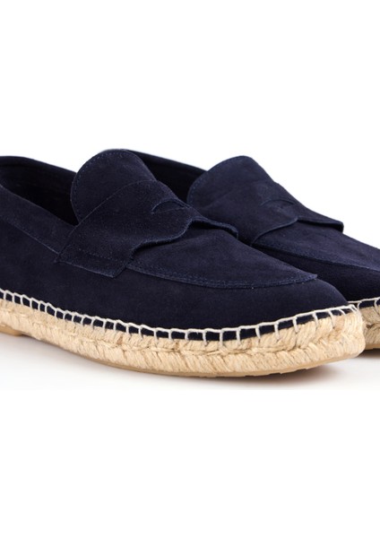 Deri Lacivert Erkek Espadril Mocasın indirimleri