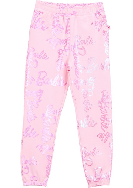 Lastikli Paça Pembe Kız Çocuk Eşofman Altı BRB5WG-EA6602