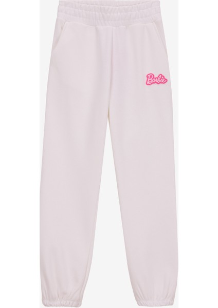 Lastikli Paça Ekru Kız Çocuk Eşofman Altı BRB5WG-EA6048