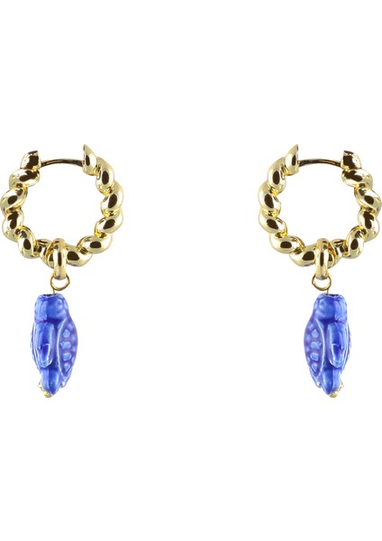 Altın - Mavi Küpe Lola Turtle Earrings fiyatları