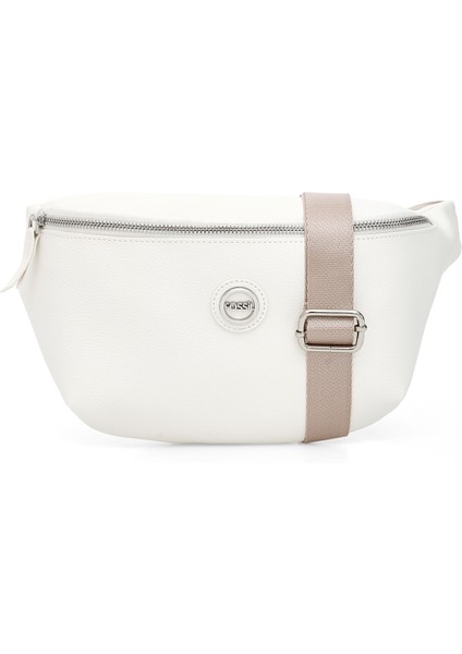 Beyaz Kadın Bel Çantası 05FS22K400