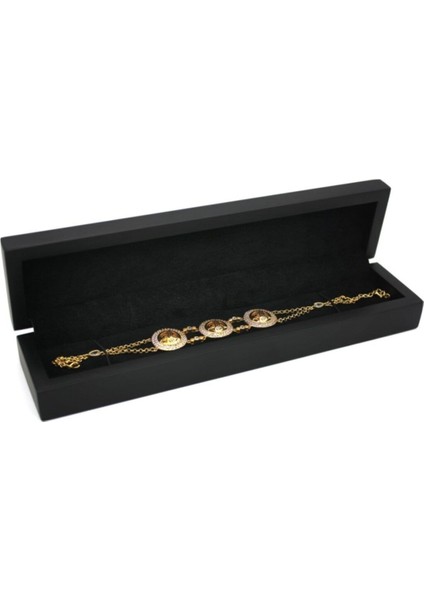 Siyah Ahşap Bileklik ve Takı Saklama Kutusu, Şık ve Kullanışlı Tasarım