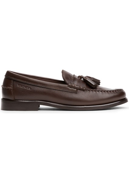 Kahve Erkek Klasik Ayakkabı Hılfıger Tassel Lth Loafer