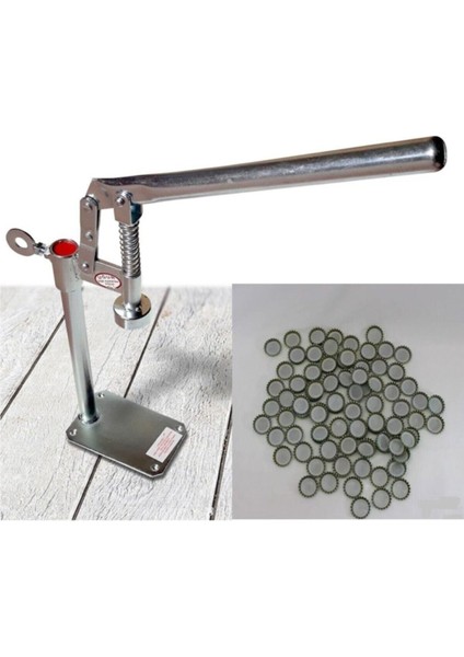 Beyaz Kapak Kapatma Makinesi Presi Seti 100 Kapak ile Kolay Kullanım