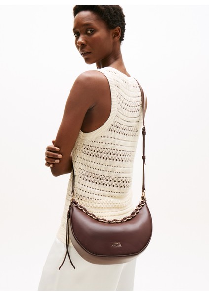 Deri Koyu Kahve Kadın Çapraz Çanta AW0AW17467 indirimleri