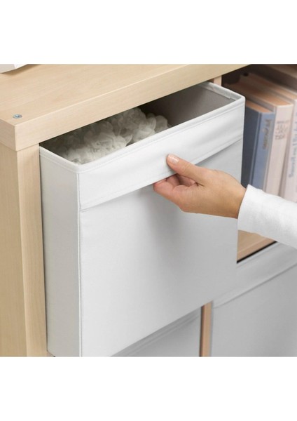 Düz Beyaz Kare Saklama Kutusu 33X38X33 Cm, Organizer, Düz Polyester Sahteler fırsatları