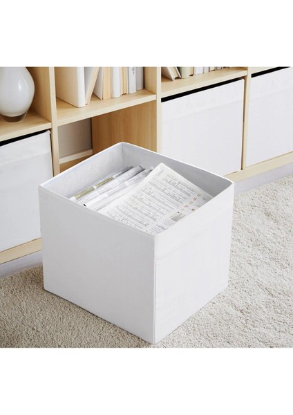 Düz Beyaz Kare Saklama Kutusu 33X38X33 Cm, Organizer, Düz Polyester Sahteler indirimleri