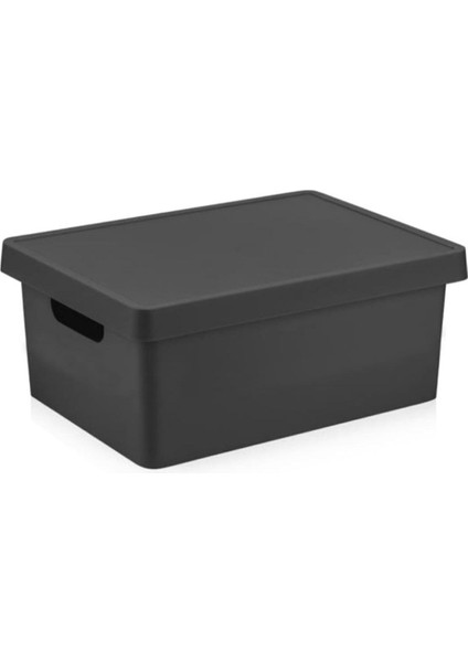 10 Lt Kapaklı Düzenleyici Kutu 3'lü Set, Antrasit ve Gri Renk Seçenekleri fırsatları