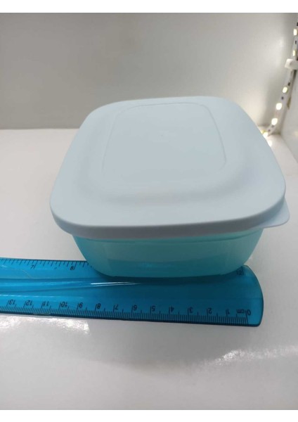 Mavi Dikdörtgen Saklama Kabı, 500 Ml, Buzdolabı Için Ideal, Sağlam ve Şık Tasarım