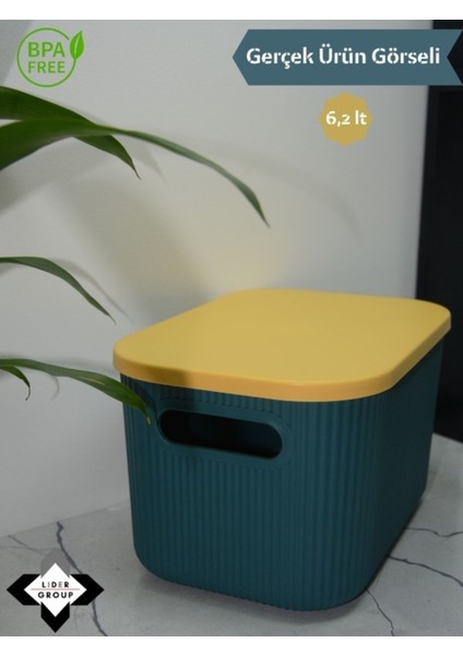 Renkli 3'lü Çok Amaçlı Saklama Kutusu, Düzenleyici Set, 6 Lt fırsatları