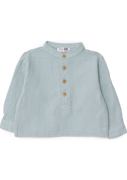 Erkek Bebek Gömlek Hakim Yaka Uzun Kol