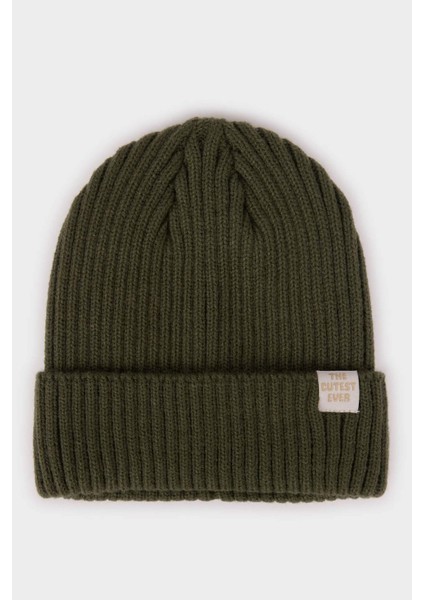 Erkek Bebek Dokuma Etiketli Triko Bere Y6262A225WN